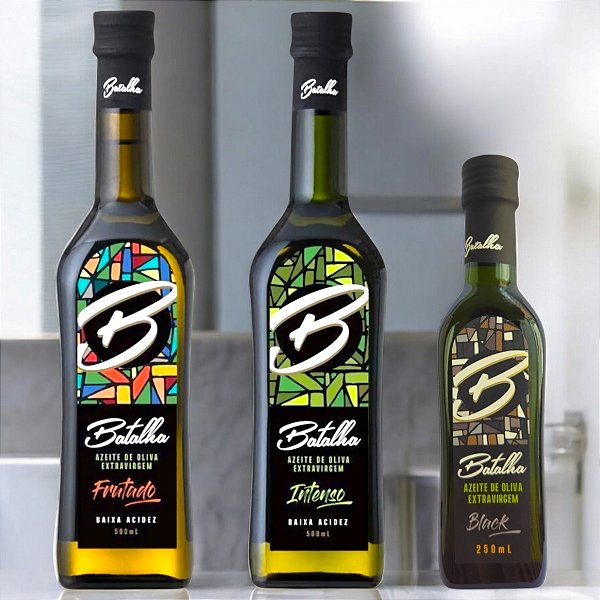 Trio De Azeites Extra Virgem Batalha Intenso Frutado E Black