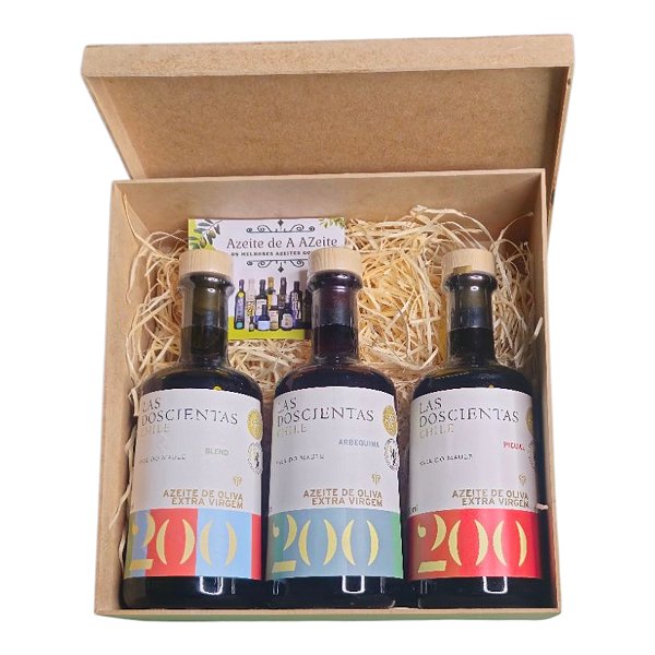 Trio Azeite E.V. Las 200 Blend Picual e Arbequina Chilenos Presente