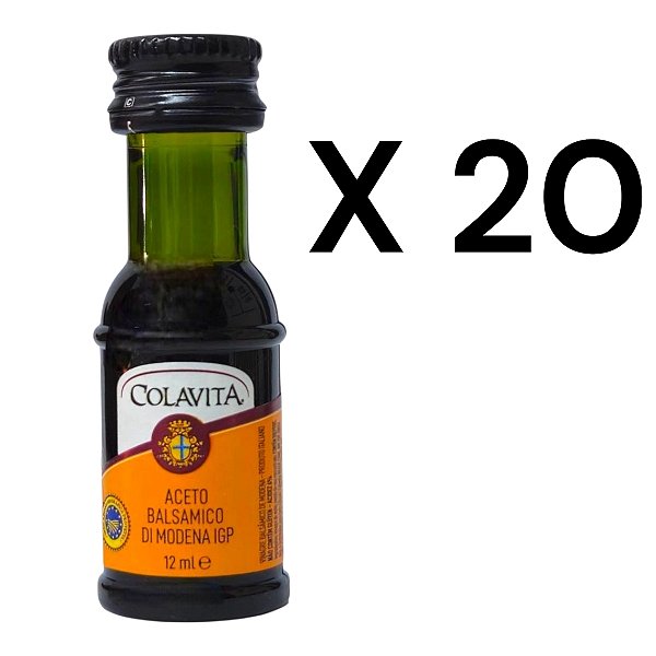 Kit 20 Mini Vinagre Aceto Balsâmico Di Modena Colavita 12ml Italiano