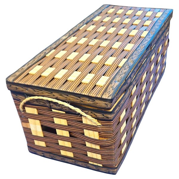 Cesta Artesanal em Palha Sintética com Palha 36 x 15 cms Individual