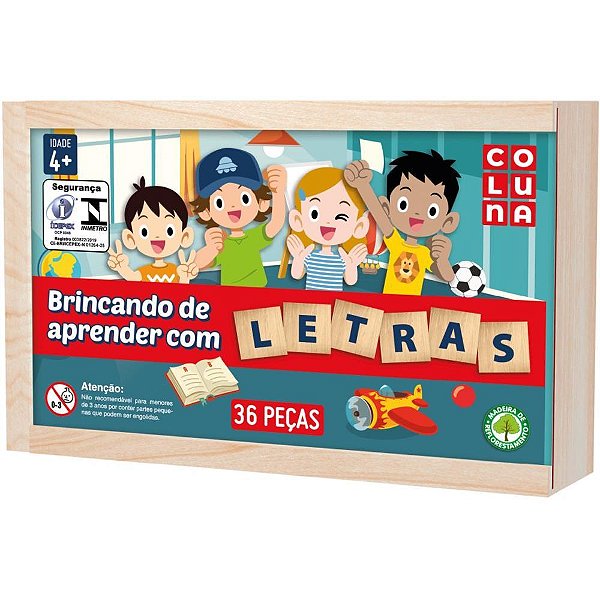 Brincando de Aprender com Letras 36 Peças Coluna
