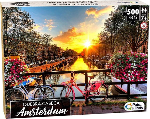Quebra Cabeça Amsterdam 500 Peças Brinquedo Criança Adulto
