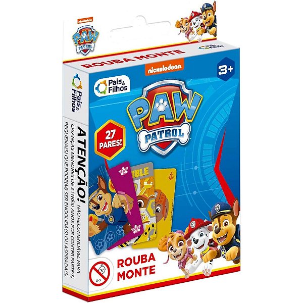 Jogo De Cartas Rouba Monte Patrulha Canina Pais E Filhos