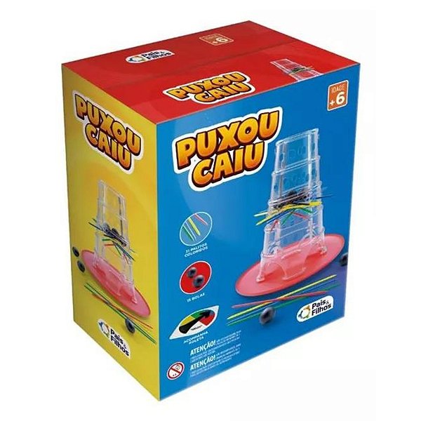 Jogo Puxou Caiu Infantil Educativo Palitos Bolinhas Roleta