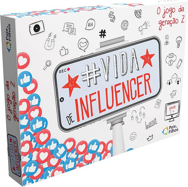 Jogo Vida De Influencer - Jogo De Tabuleiro - Pais e Filhos