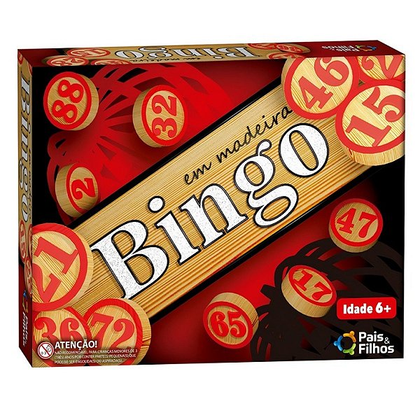 Jogo Bingo Peças Em Madeira mdf Educativo Pais e Filhos