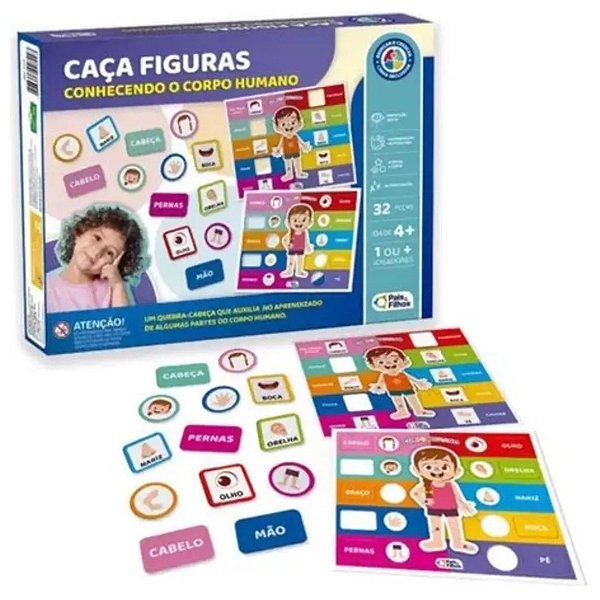 Jogo Educativo Caça Figuras Conhecendo O Corpo Humano