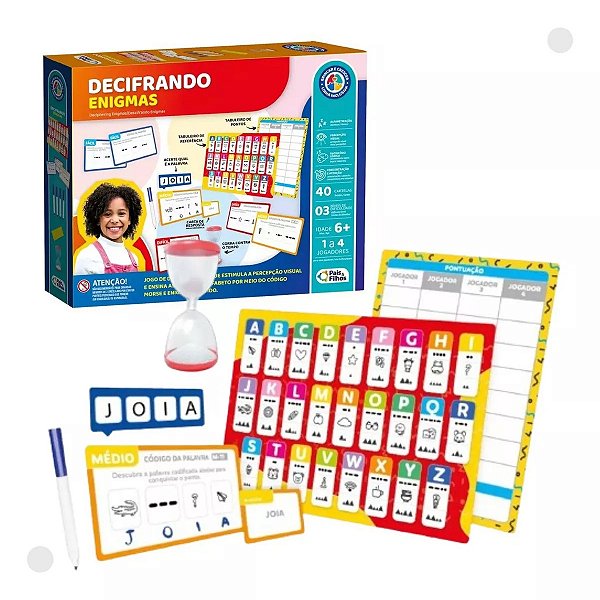 Jogo De Tabuleiro Decifrando Enigmas - Pais E Filhos