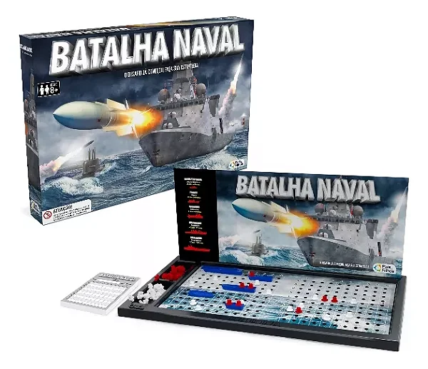 Jogo Batalha Naval Brinquedo Tabuleiro Pais e Filhos