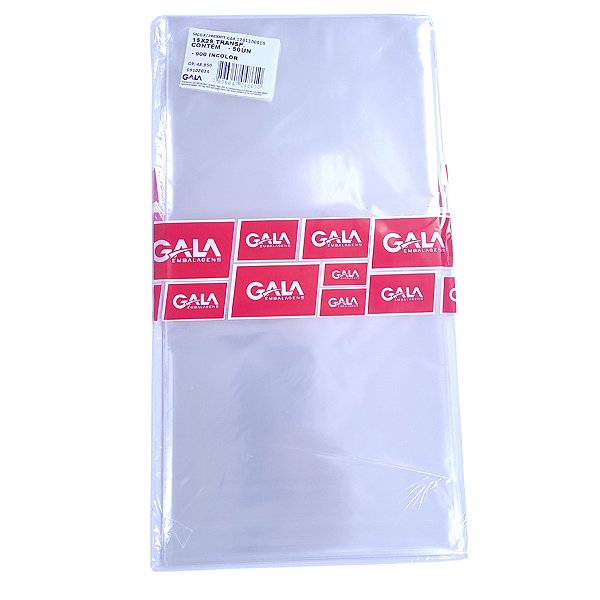 Kit Sacos De Presente Transparente 900 Incolor 15x29cm 50un