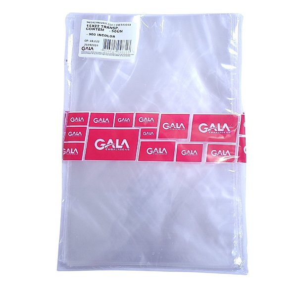 Kit Sacos De Presente Transparente Premium 15x22cm 50un