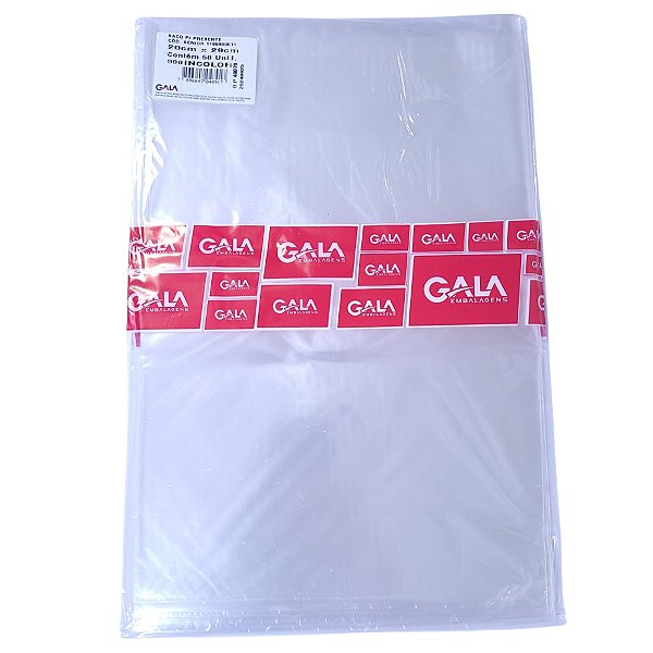 Kit Sacos De Presente Transparente 900 Incolor 20x29cm 50un