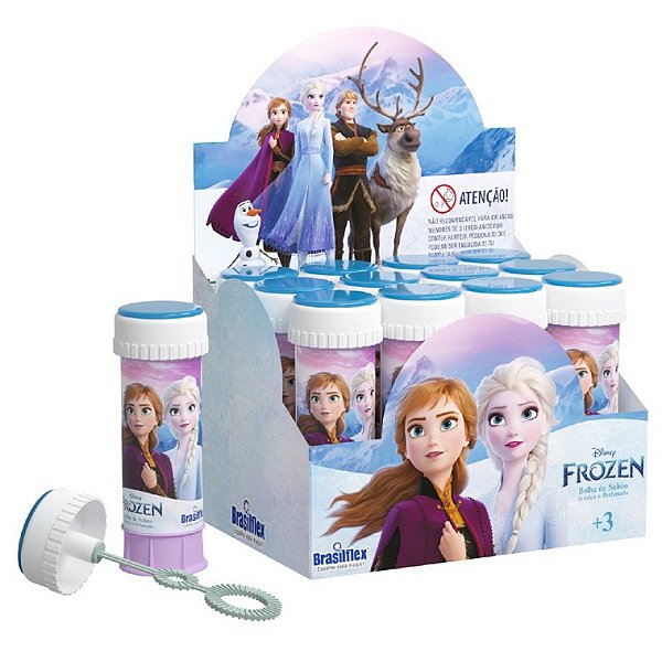 Kit 12x Tubos 60ml Bolha de Sabão Frozen