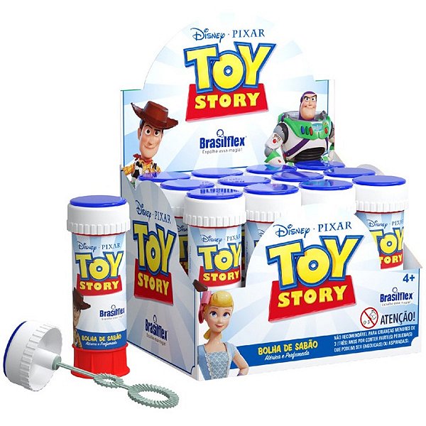Kit 12x Tubos 60ml Bolha de Sabão Toy Story Disney