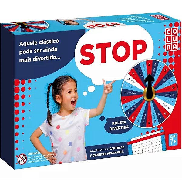 Jogo Stop Roleta Divertida Cartelas E Canetas Apagaveis