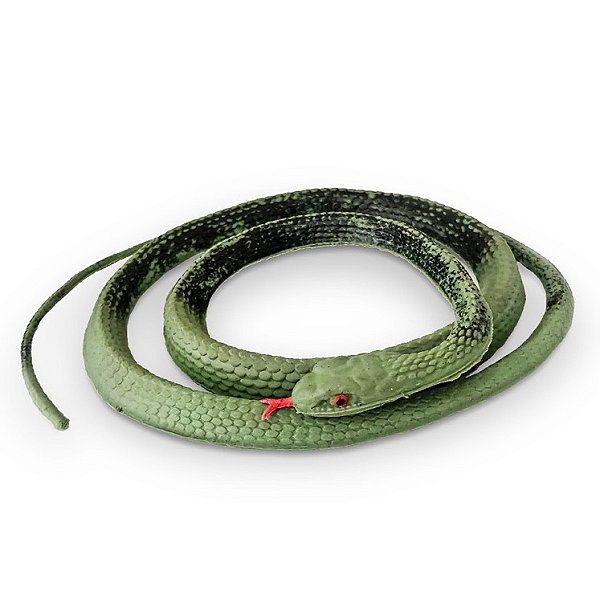 Cobra Realista Serpente Enrolada Brinquedo Borracha