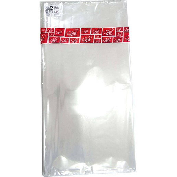 Kit Sacos De Presente Transparente Premium 15x45cm 50un