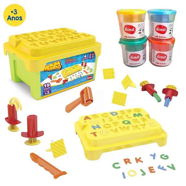 Massa Para Modelar Criativa Box Massinha Alfabeto MK300