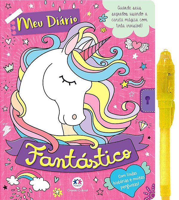 Meu livro diario fantastico Com caneta especial - Ciranda
