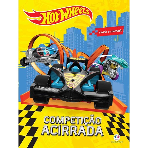 Livro Lendo E Colorindo Hot Whels Competição Acirrada