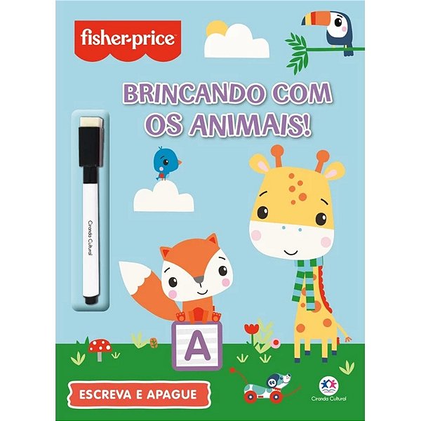 Livro Escreva E Apague Fisher-price - Brincando Com Animais