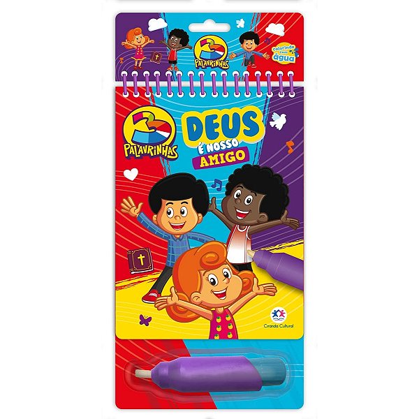 Livro Escreva e Apague - 3 Palavrinhas - Deus e nosso amigo