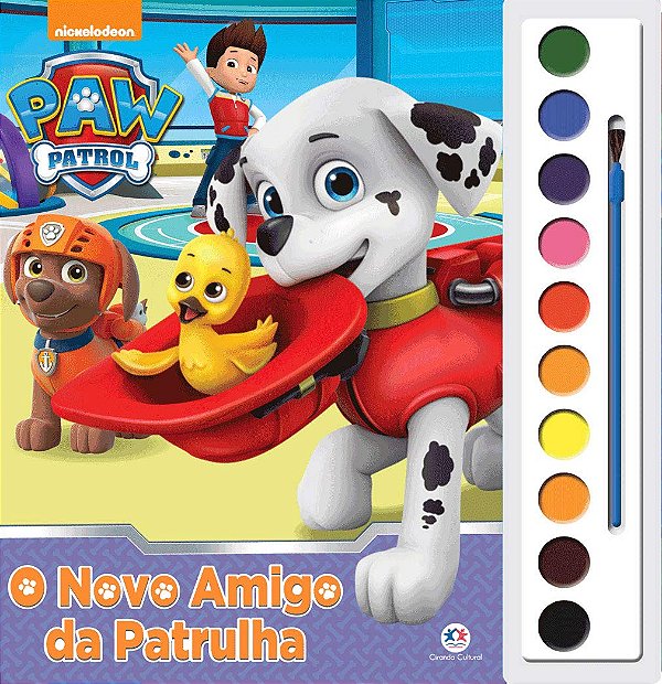 Livro para Pintar com Aquarela Patrulha Canina - O Novo Amigo da Patrulha