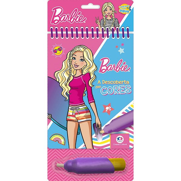 Livro Aquabook Barbie - A Descoberta Das Cores - Pinte Com Água