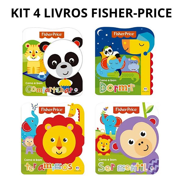 Kit 04 Livros Coleção Como é Bom Fisher Price - Ciranda Cultural