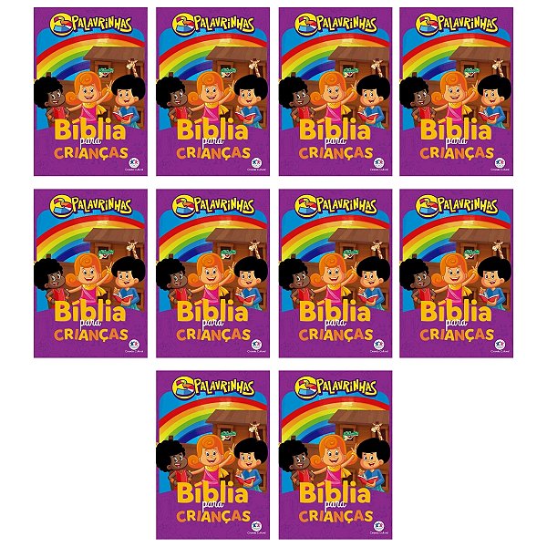 Kit 10 Bíblias Para Crianças 3 Palavrinhas Brochura - Ciranda Cultural