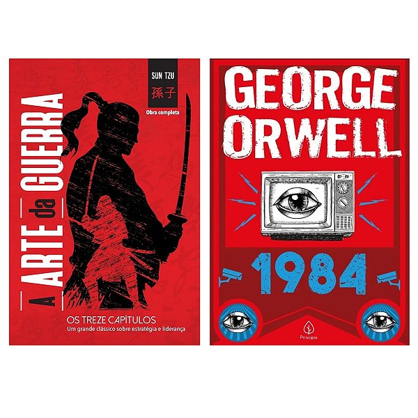 Kit 2 Livros Poder e Controle | 1984 e A Arte da Guerra