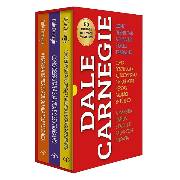 Box Dale Carnegie - Autoconfiança, Oratória e Produtividade - 3 Livros de Desenvolvimento Pessoal