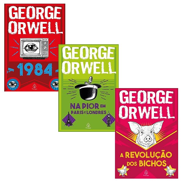 Kit 3 Livros George Orwell | Revolução dos Bichos, 1984 e Na pior em Paris e Londres