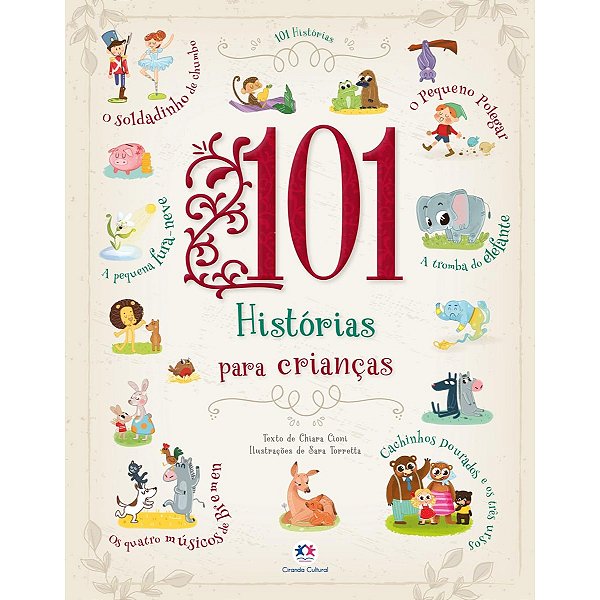 Livro 101 Historias para Criancas - Capa Dura Almofadado