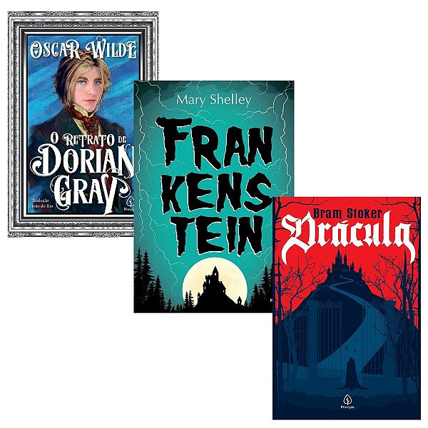 Kit 3 Livros Classicos Goticos - Dracula, Frankenstein e O Retrato de Dorian Gray