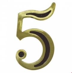 Numero Residencial Latonado Frizado Numero 5