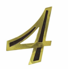 Numero Residencial Latonado Frizado Numero 4