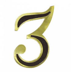 Numero Residencial Latonado Frizado Numero 3
