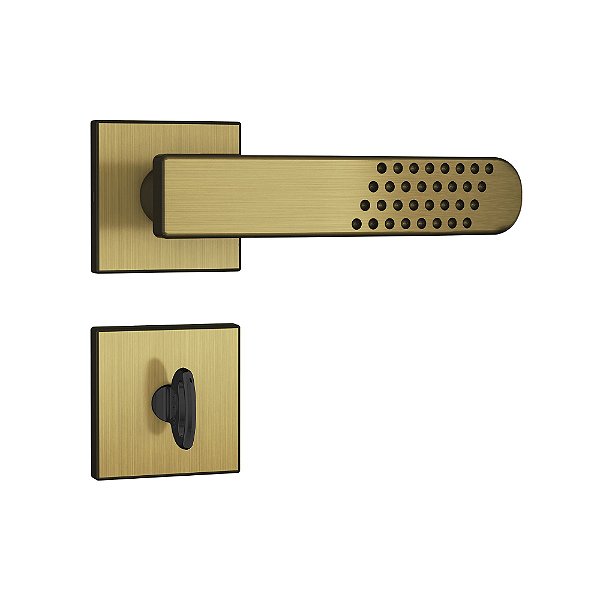Fechadura Stam Externa 823/21 Roseta Quadrada Oxidado E-Coat