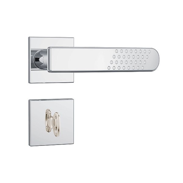 Fechadura Stam Banheiro 823/21 Cromado Roseta Quadrada Inox