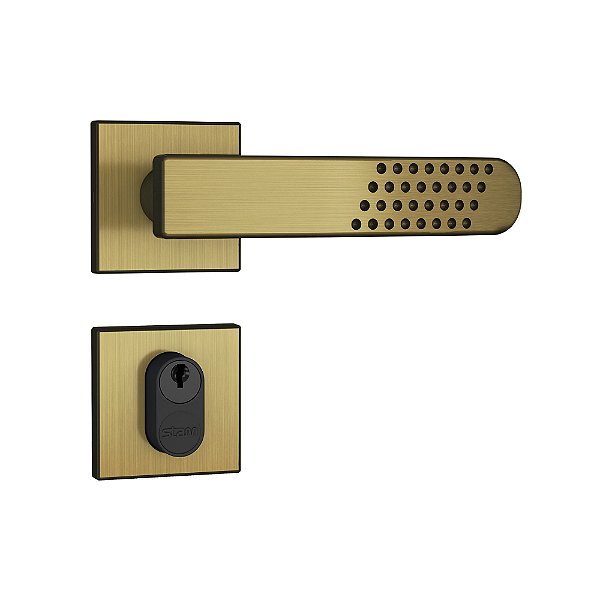 Fechadura Stam Externa 803/21 Roseta Quadrada Oxidado E-Coat