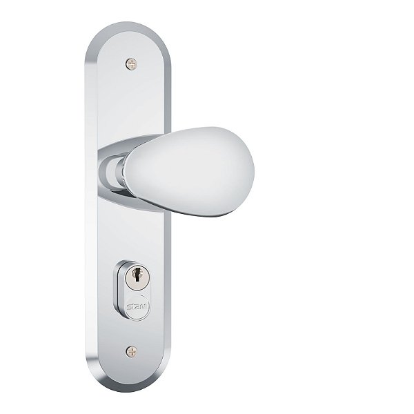 Fechadura Externa Stam 1801/10 Espelho Inox Cromada