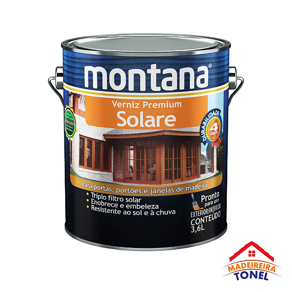 Verniz Brilho Solare Montana Natural 3.600 L