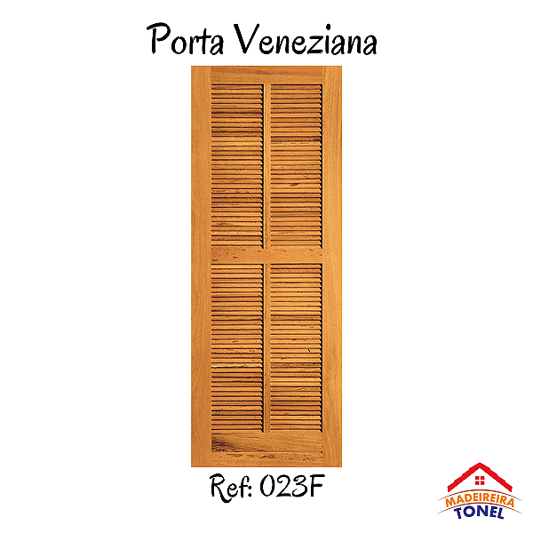 Porta Maciça Veneziana Madeira Angelim pedra