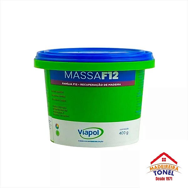 Massa para Madeira F-12 Branca - Viapol - 400g
