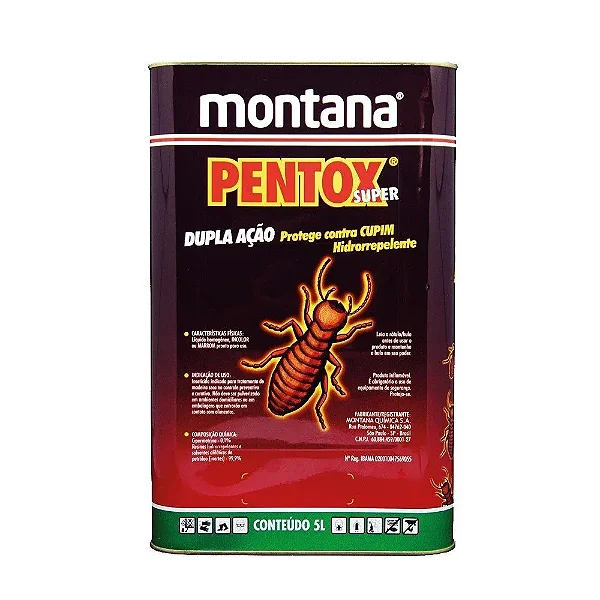 Anti Cupim E Brocas Pentox 5 Litros Incolor Montana