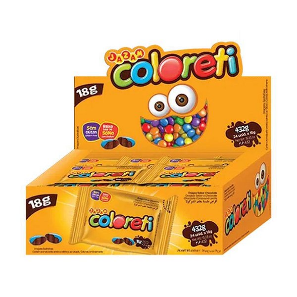 Confete de Chocolate Coloreti - Display 432G