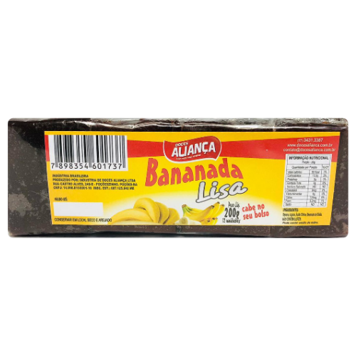 Bananada Lisa Aliança - Embalagem com 200G