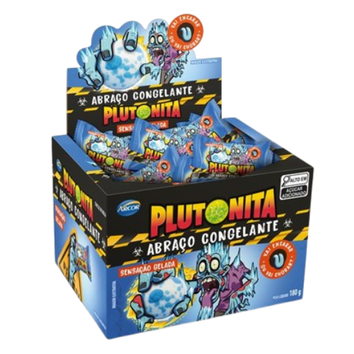 Chiclete Plutonita Abraço Congelante - Embalagem com 180G
