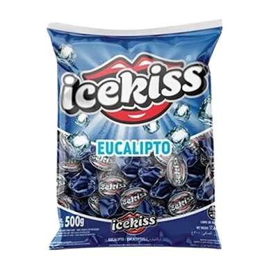 Bala Dura Cory Icekiss Eucalipto - Pacote 500 G